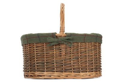 COUNTRY OVAL SHOPPER with GREEN TWEED LINING