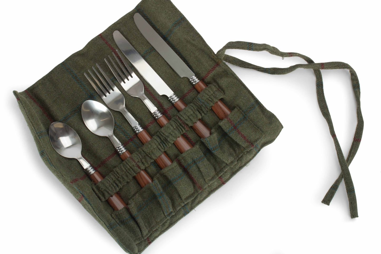 2 PERSON GREEN TWEED DOUBLE LIDDED HAMPER