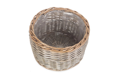 LARGE ROUND ANTIQUE WASH PLANTER