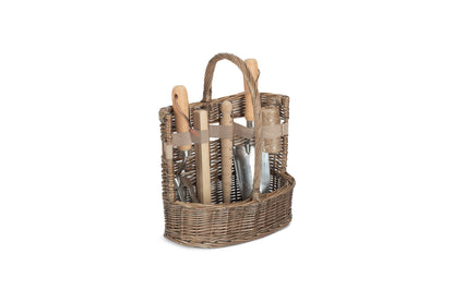SMALL ANTIQUE WASH DELUXE GARDEN TOOL BASKET