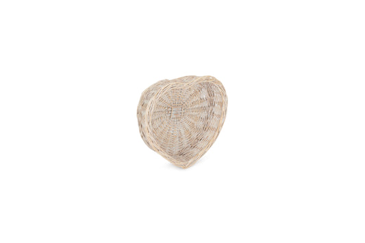 SMALL WHITE WASH HEART SHAPED TRAY