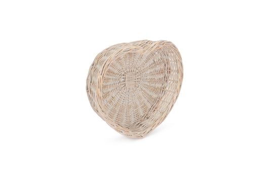 LARGE WHITE WASH HEART SHAPED TRAY