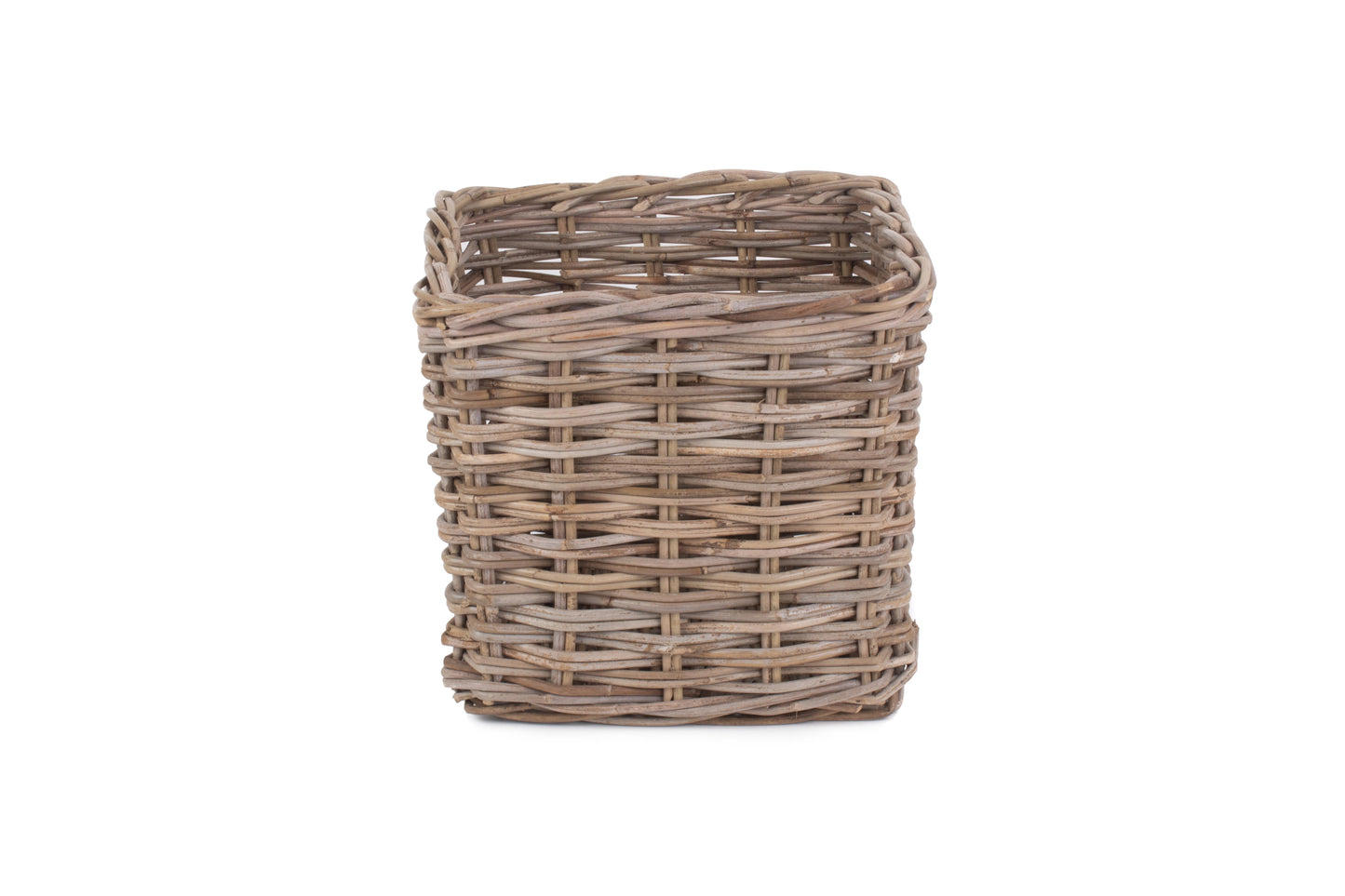 SQUARE RATTAN STORAGE BASKET