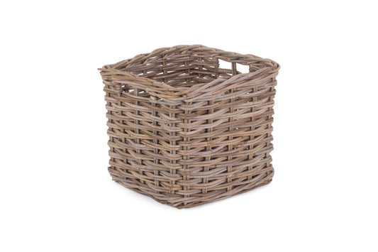 SQUARE RATTAN STORAGE BASKET