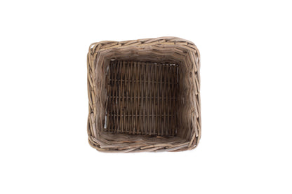 SQUARE RATTAN STORAGE BASKET