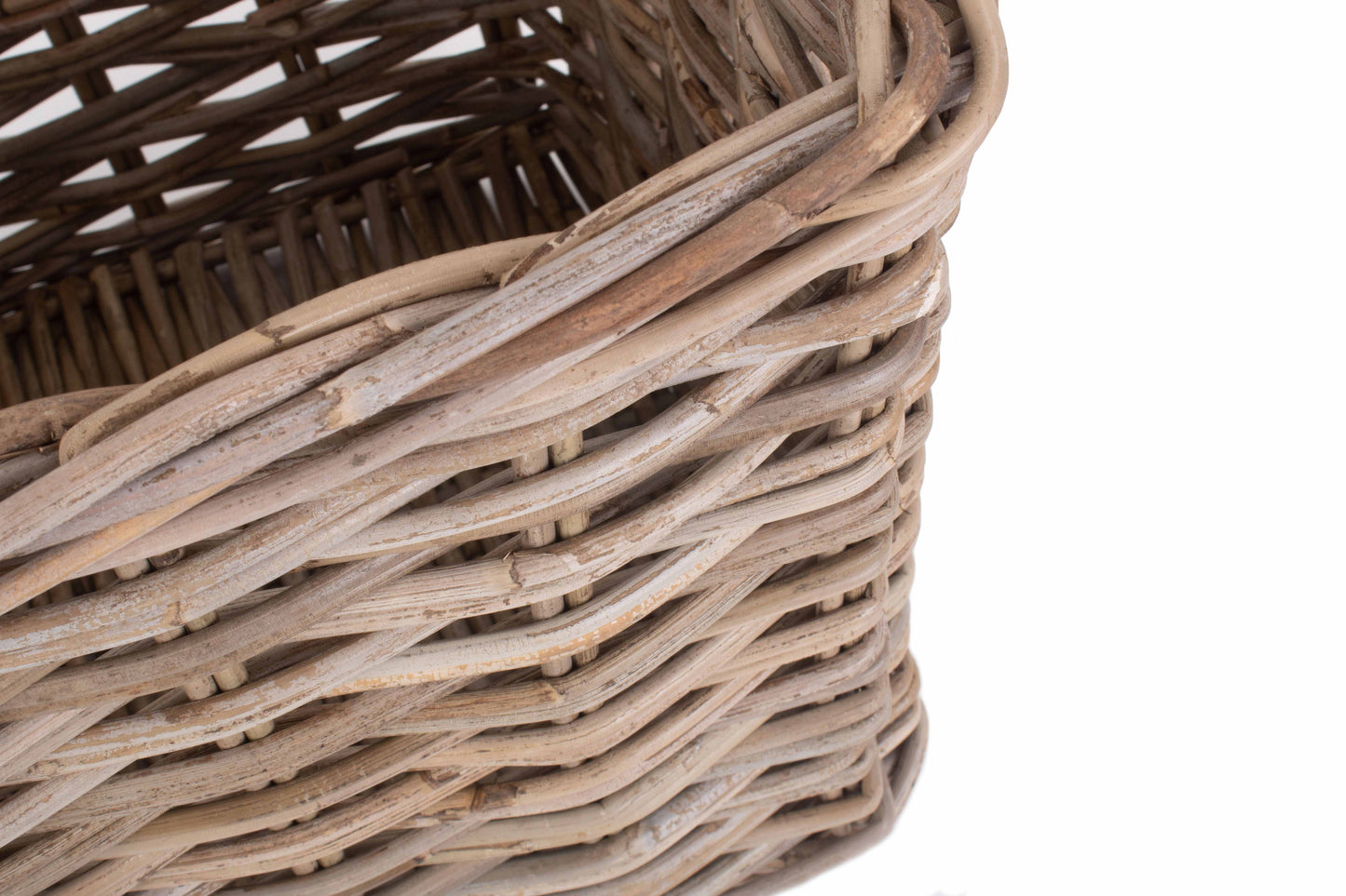 SQUARE RATTAN STORAGE BASKET