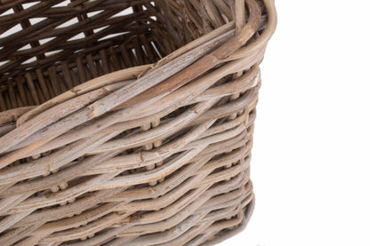 SQUARE RATTAN STORAGE BASKET
