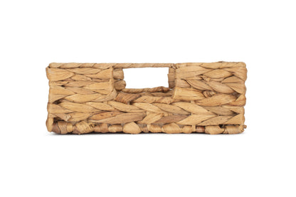 SMALL SHALLOW RECTANGULAR WATER HYACINTH STORAGE BASKET