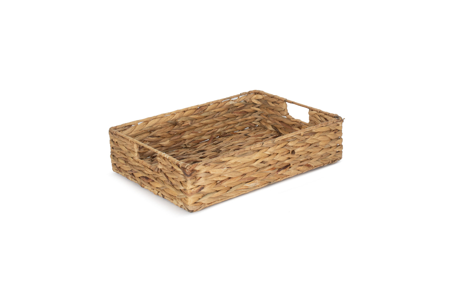 MEDIUM SHALLOW RECTANGULAR WATER HYACINTH STORAGE BASKET