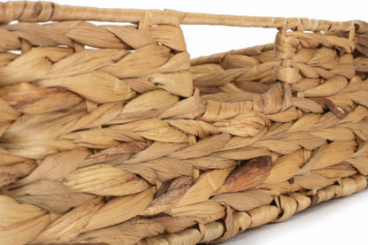 MEDIUM SHALLOW RECTANGULAR WATER HYACINTH STORAGE BASKET
