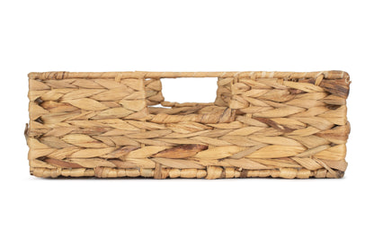 MEDIUM SHALLOW RECTANGULAR WATER HYACINTH STORAGE BASKET