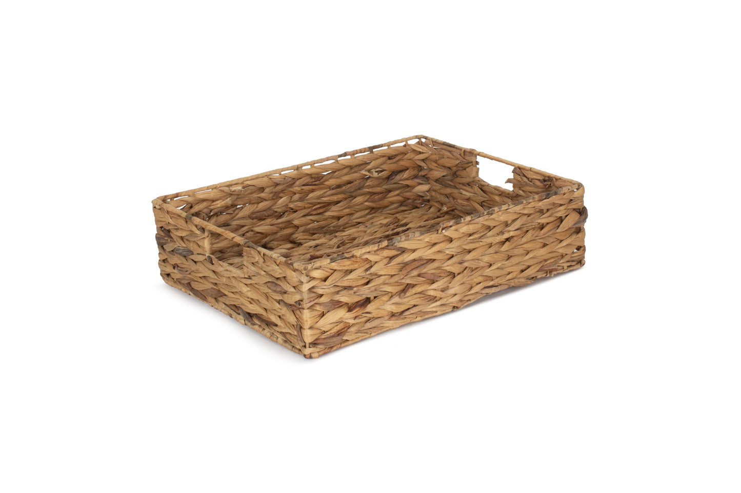 LARGE SHALLOW RECTANGULAR WATER HYACINTH STORAGE BASKET