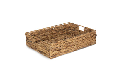 LARGE SHALLOW RECTANGULAR WATER HYACINTH STORAGE BASKET