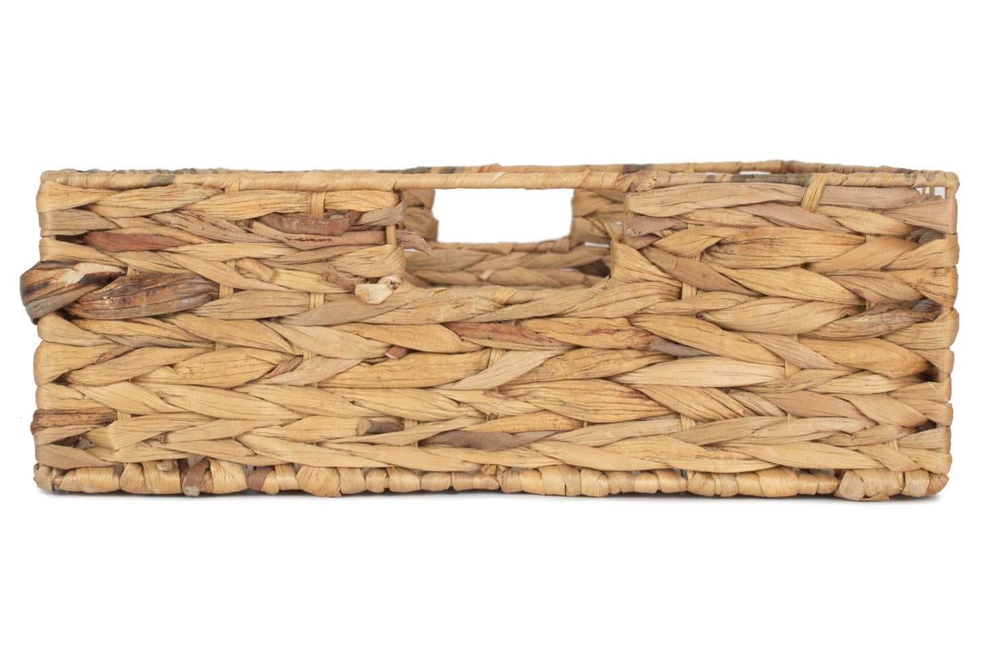 LARGE SHALLOW RECTANGULAR WATER HYACINTH STORAGE BASKET