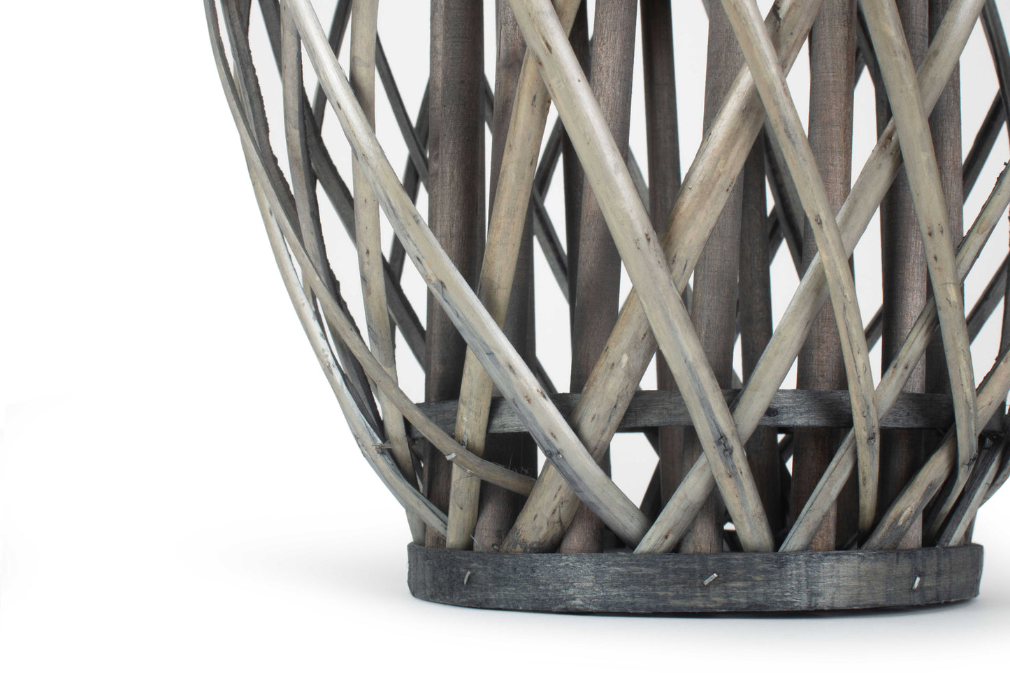 GREY WASH WILLOW CANDLE LANTERN