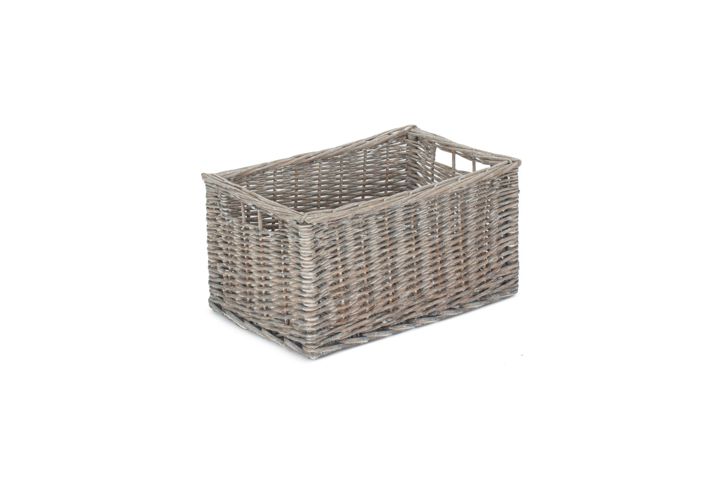 MEDIUM GREY WASH STORAGE BASKET - UNLINED