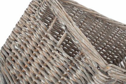 MEDIUM GREY WASH STORAGE BASKET - UNLINED