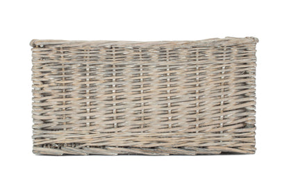 LARGE GREY WASH STORAGE BASKET - UNLINED