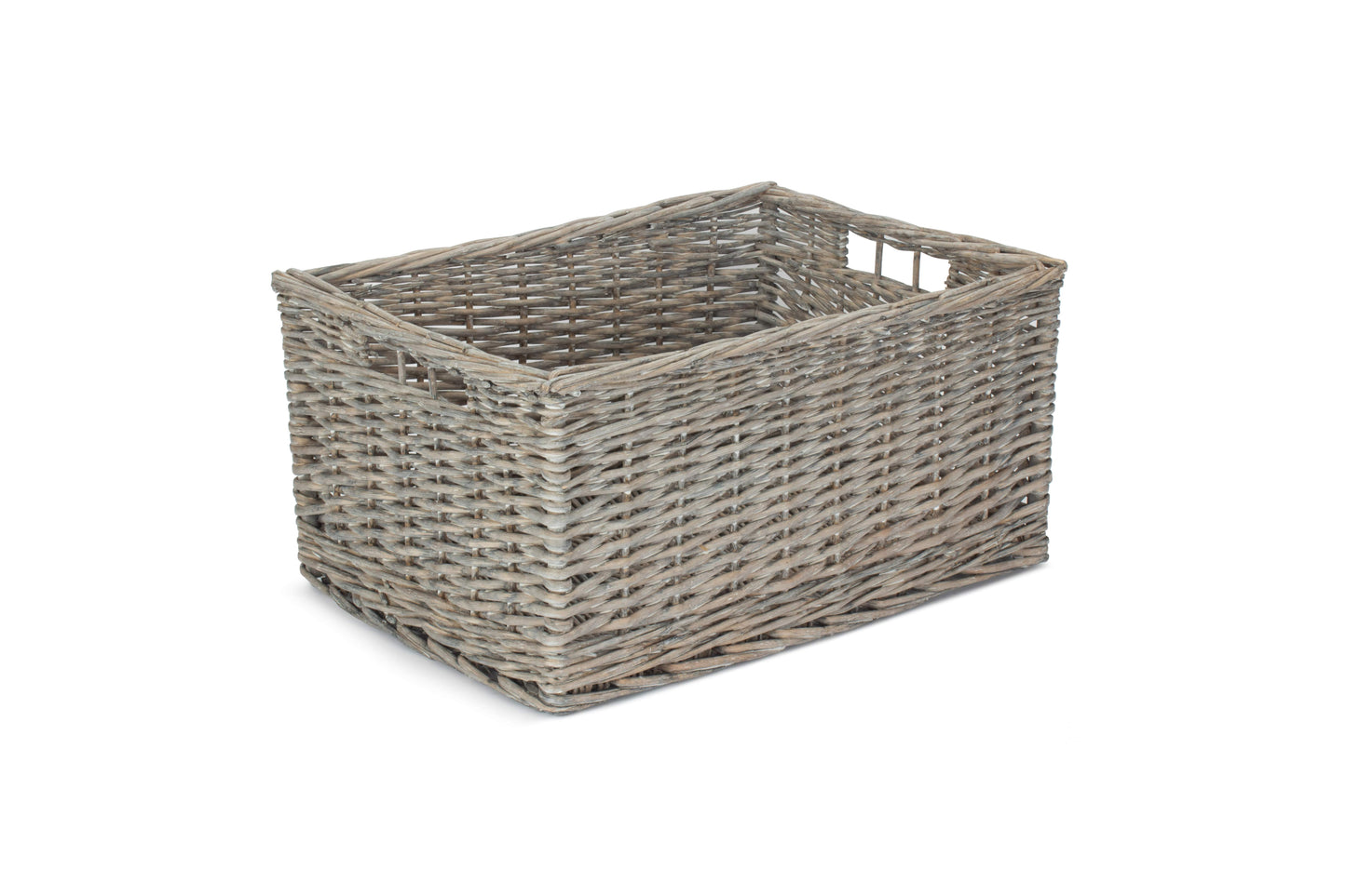EXTRA LARGE GREY WASH STORAGE BASKET - UNLINED
