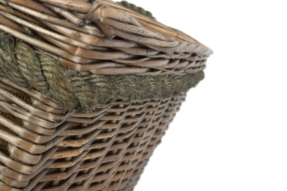 MEDIUM RECTANGULAR ROPE HANDLED LOG BASKET